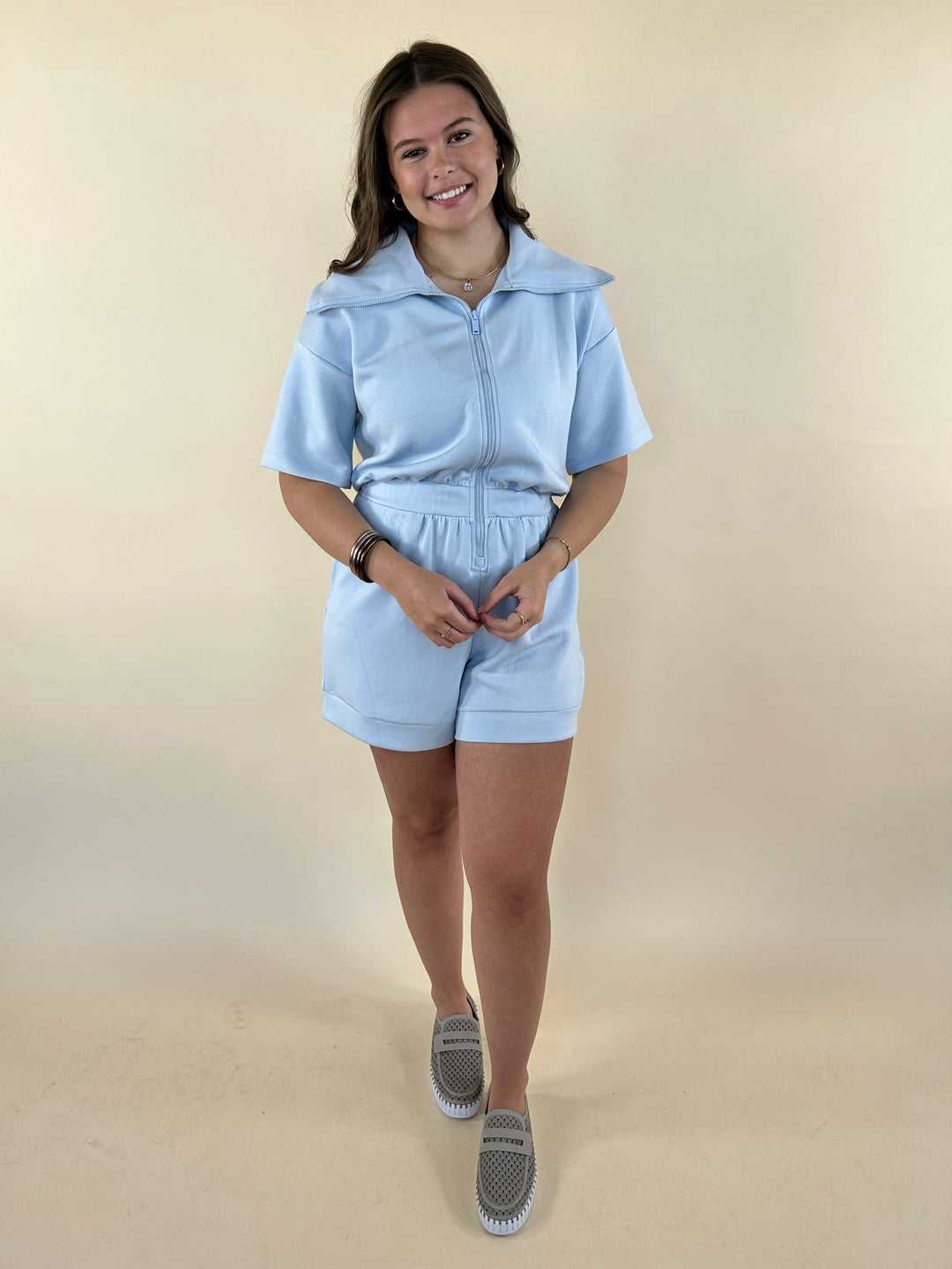 Zandra Full-Zip Romper