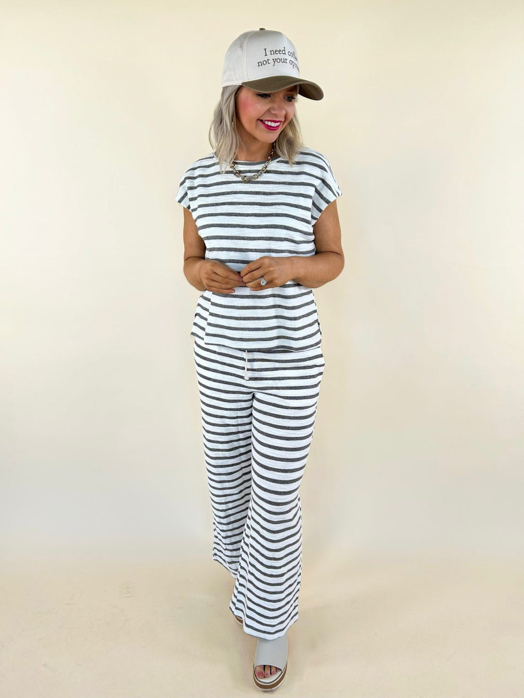 Alia Striped Knit Set