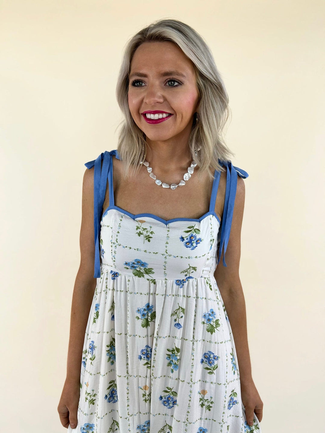 Willa Floral Tile Midi Dress
