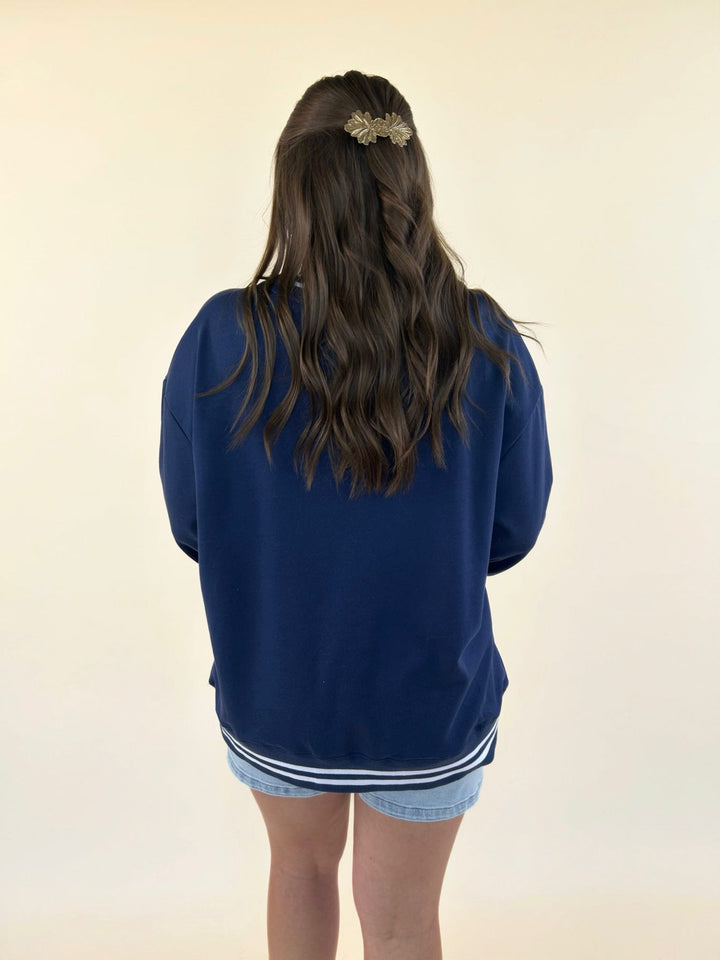 Classic Oversized America Crew Sweatshirt