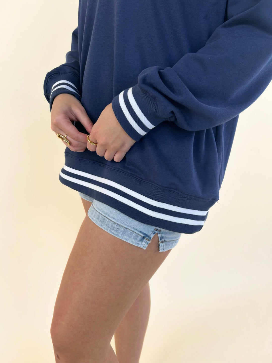 Classic Oversized America Crew Sweatshirt