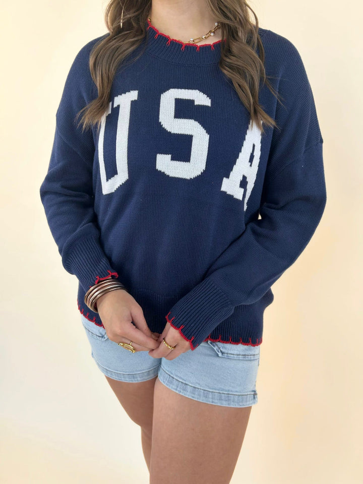 All-American USA Stitch Sweater