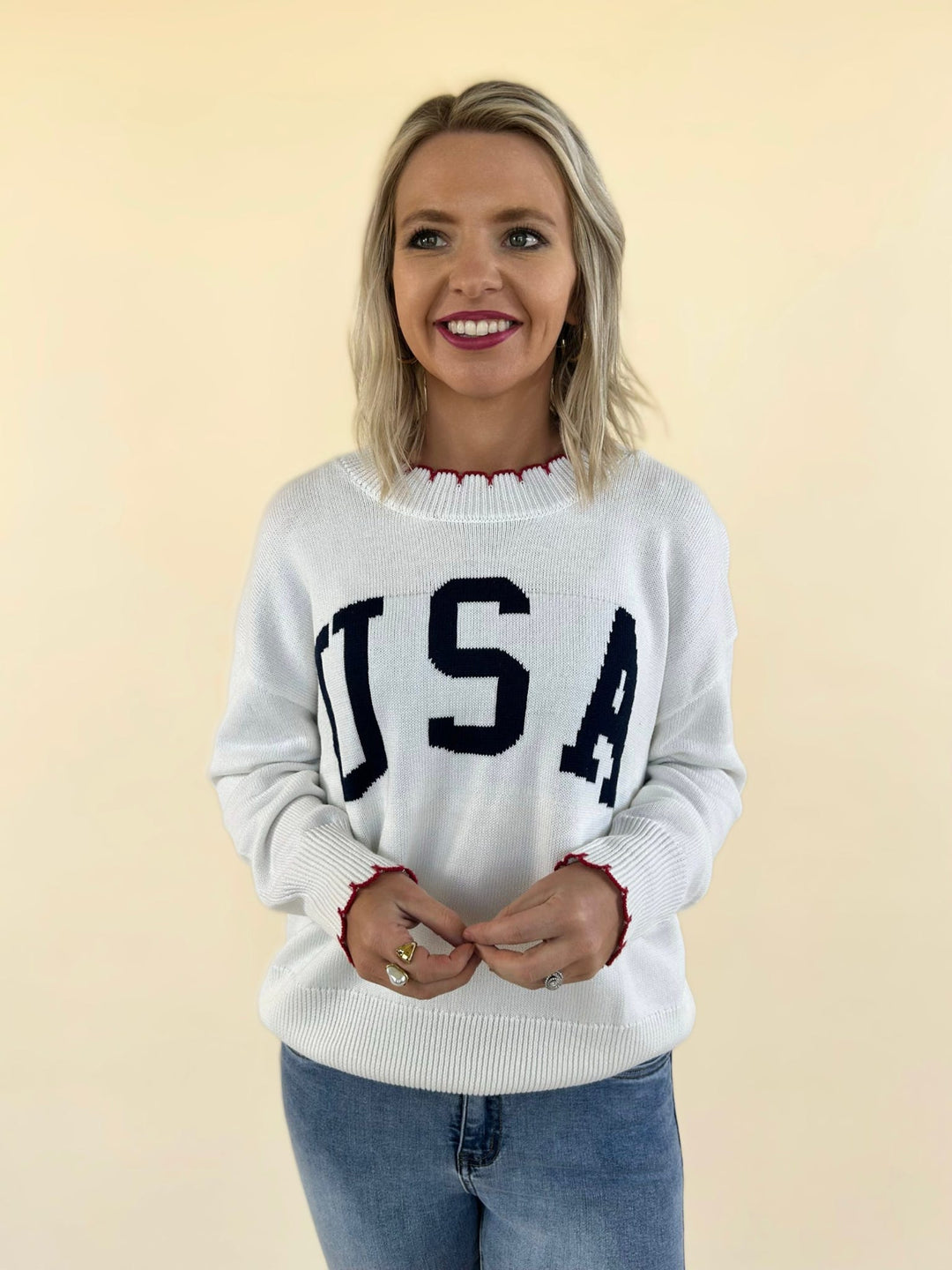 All-American USA Stitch Sweater