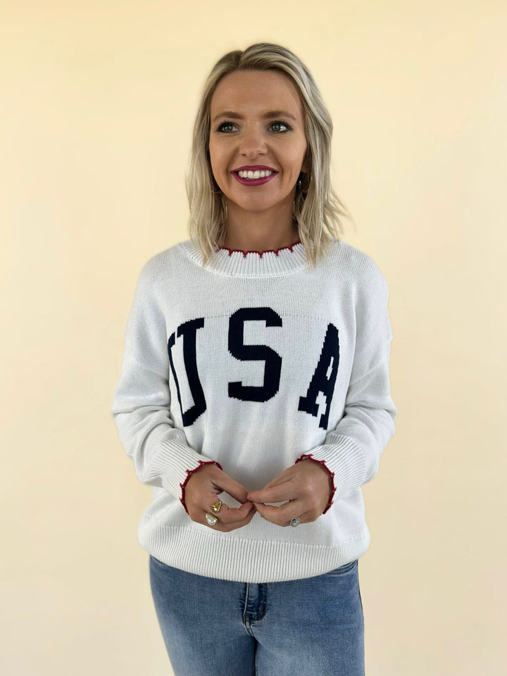 All-American USA Stitch Sweater