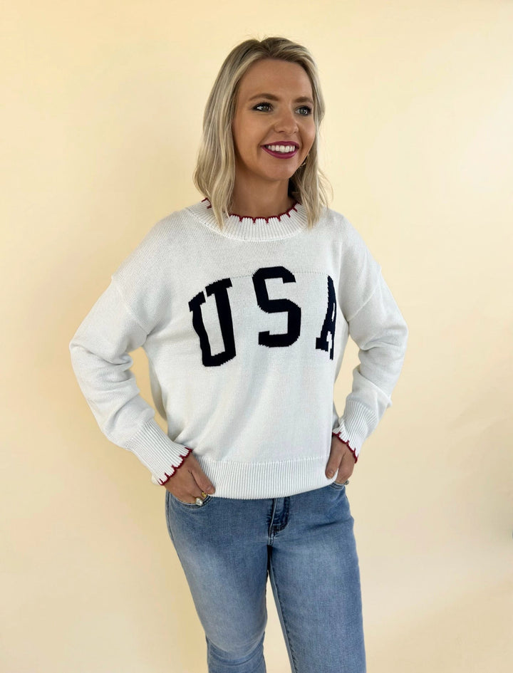All-American USA Stitch Sweater