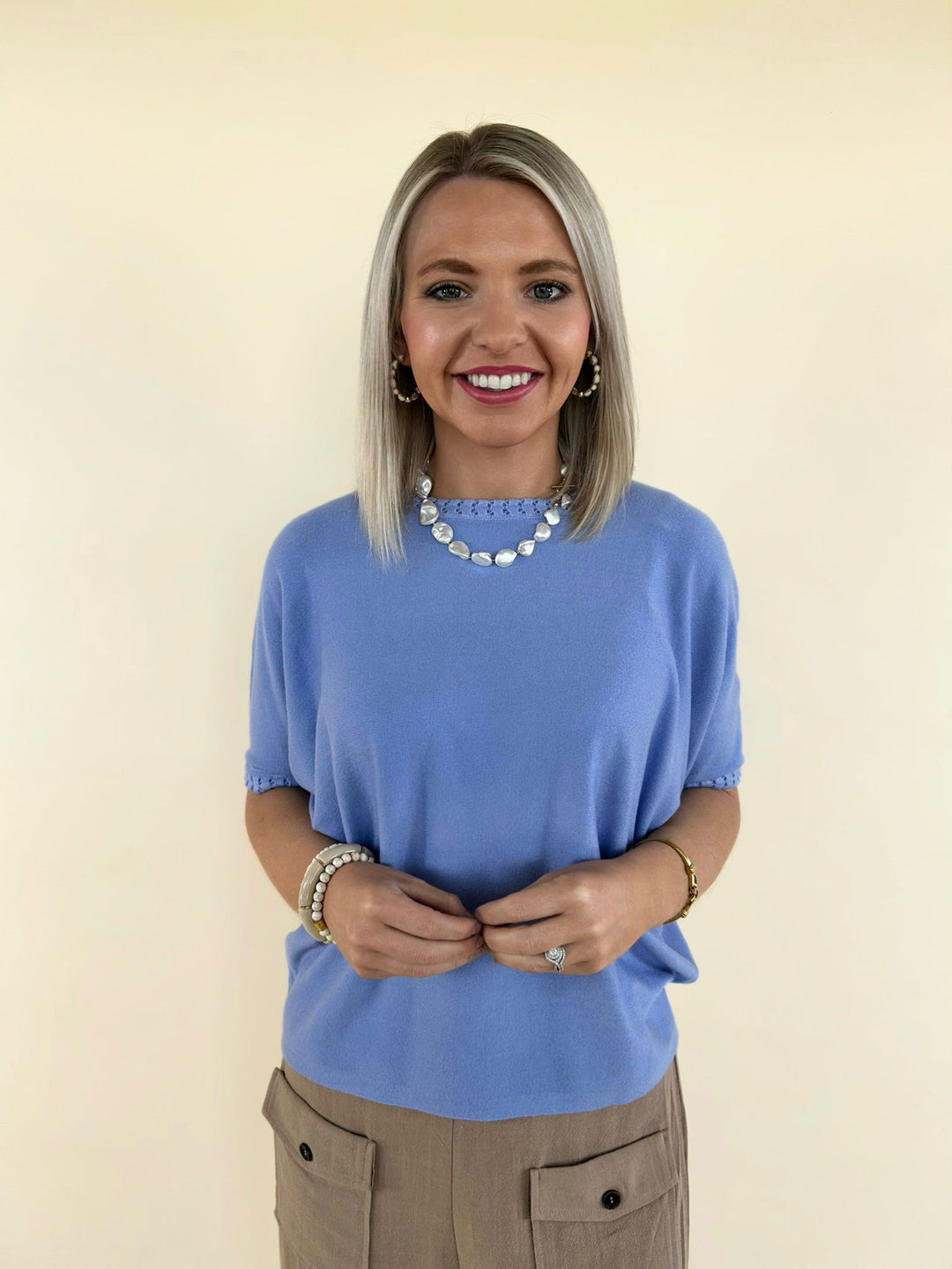 Zayla Lightweight Heavenly-Luxe Short Sleeve Sweater