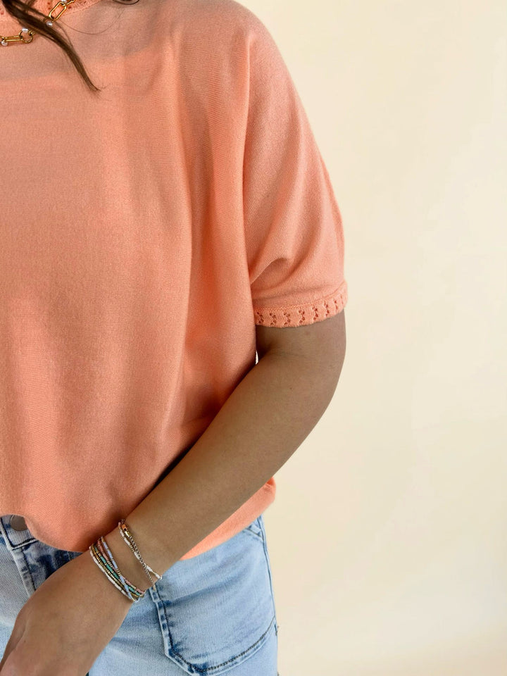 Zayla Lightweight Heavenly-Luxe Short Sleeve Sweater