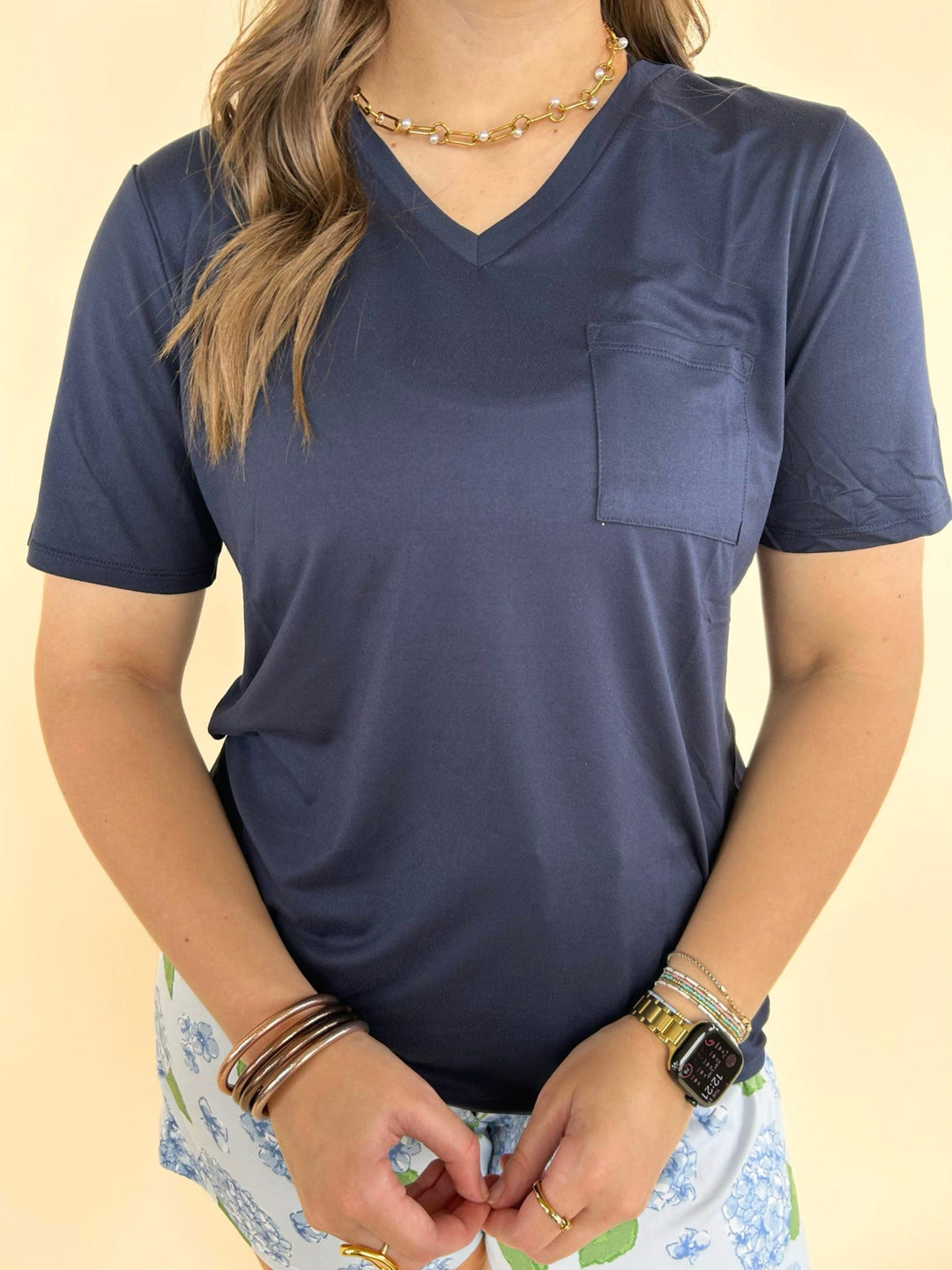 Isabelle Highlands V-Neck Pocket Tee
