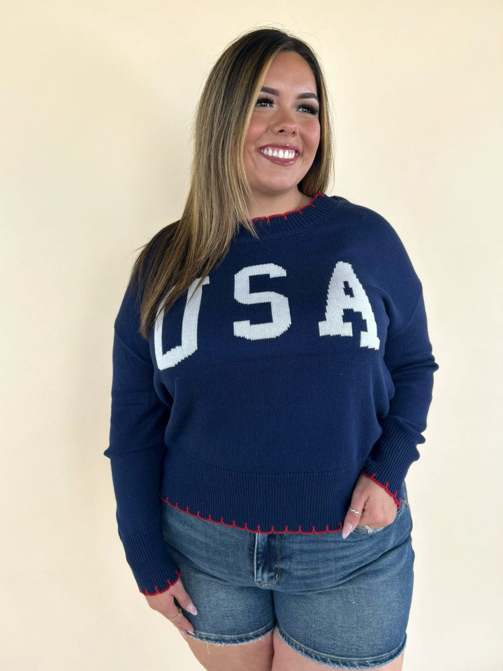 All-American USA Stitch Sweater