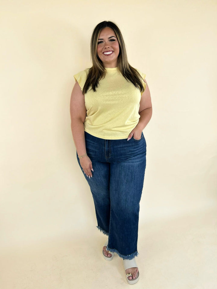 Lilly Ruffle Cap Sleeve Top