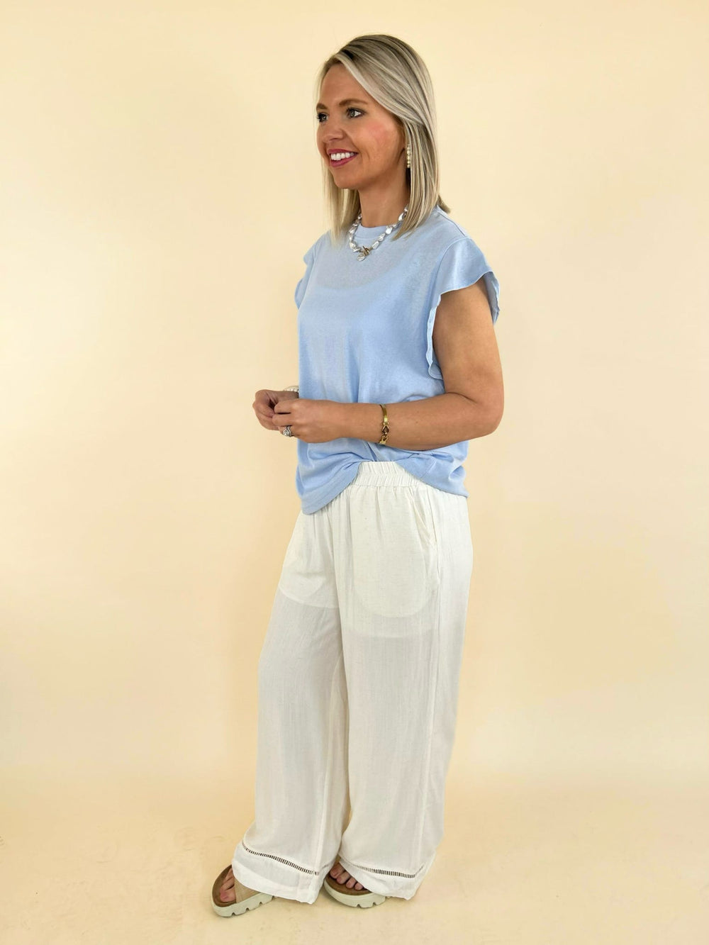 Lilly Ruffle Cap Sleeve Top