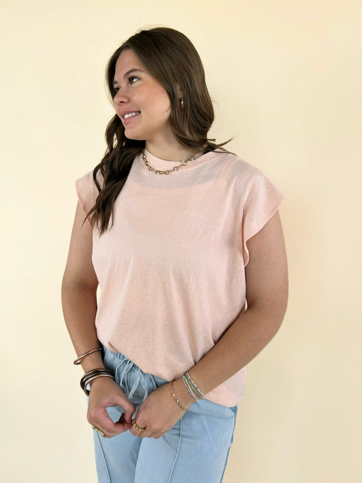 Lilly Ruffle Cap Sleeve Top