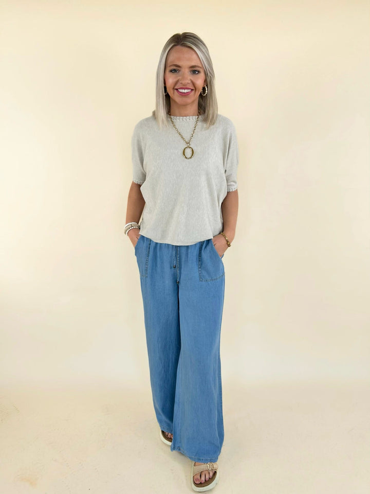 Zayla Lightweight Heavenly-Luxe Short Sleeve Sweater