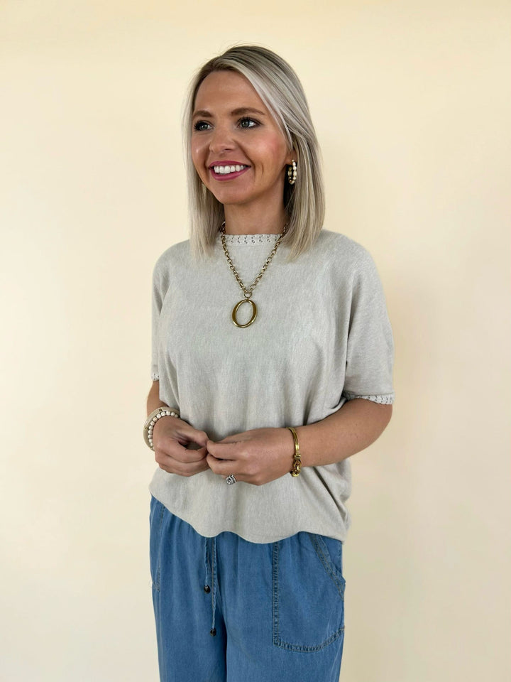 Zayla Lightweight Heavenly-Luxe Short Sleeve Sweater