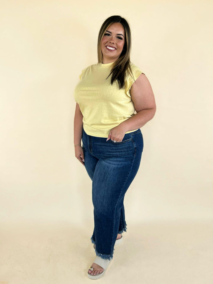 Lilly Ruffle Cap Sleeve Top