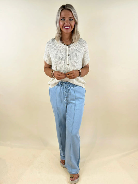 Vina Cozy Button Knit Sweater