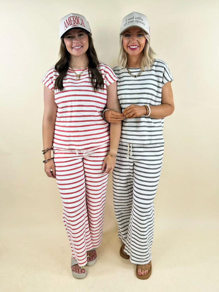 Alia Striped Knit Set