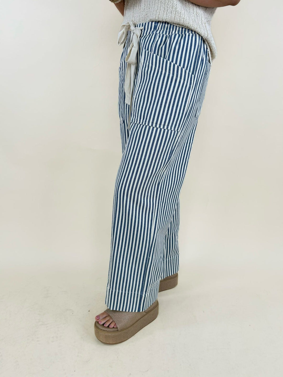 Zerel Striped Drawstring Pants