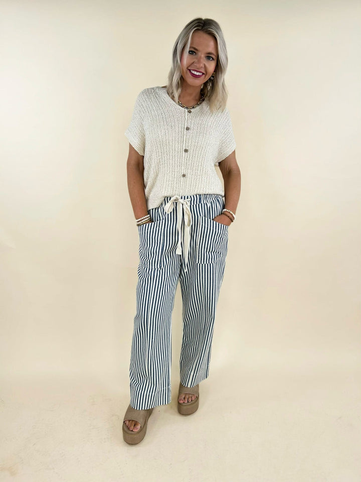 Zerel Striped Drawstring Pants