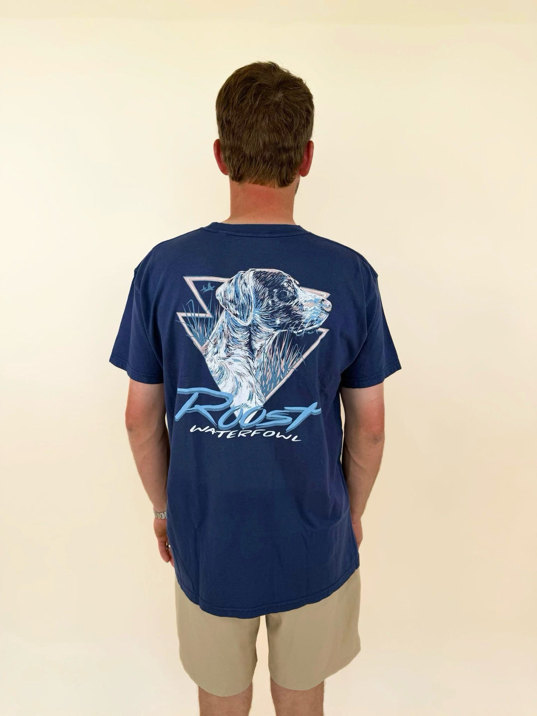Roost Waterfowl retriever t-shirt, hunting dog graphic tee, Labrador hunting shirt, duck hunting apparel, waterfowl retriever graphic shirt, men&