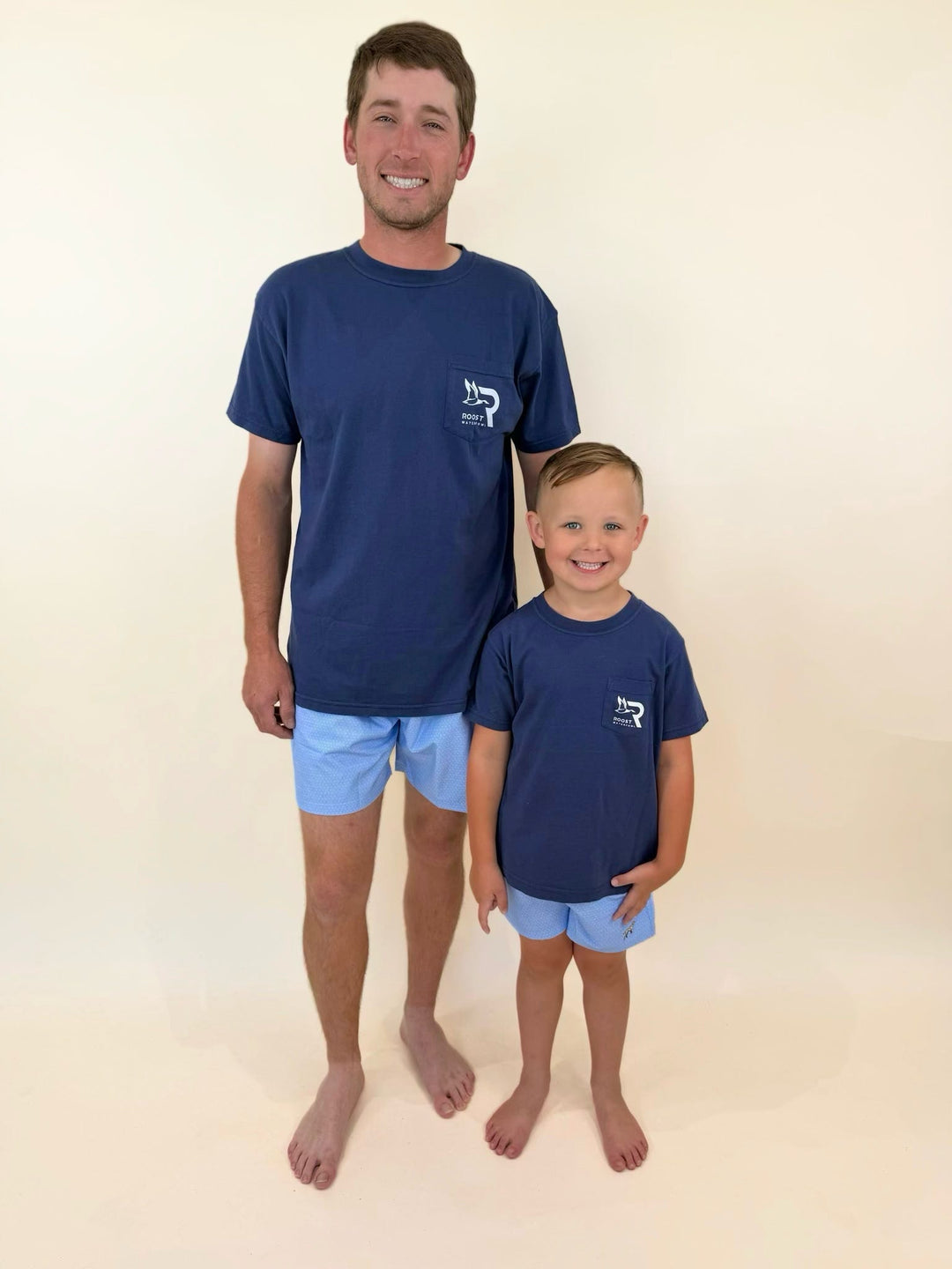 matching father son hunting shirts, matching Roost Waterfowl tees, father and son outdoor apparel, matching duck hunting shirts, hunting family outfits, youth and adult hunting shirts, matching sporting lifestyle clothing, father son waterfowl apparel