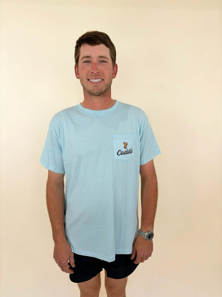 light blue golf t-shirt, men&