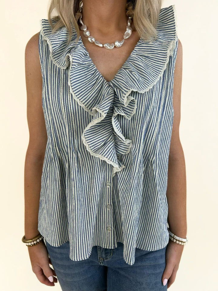 Sancia Stripe Sleeveless Top