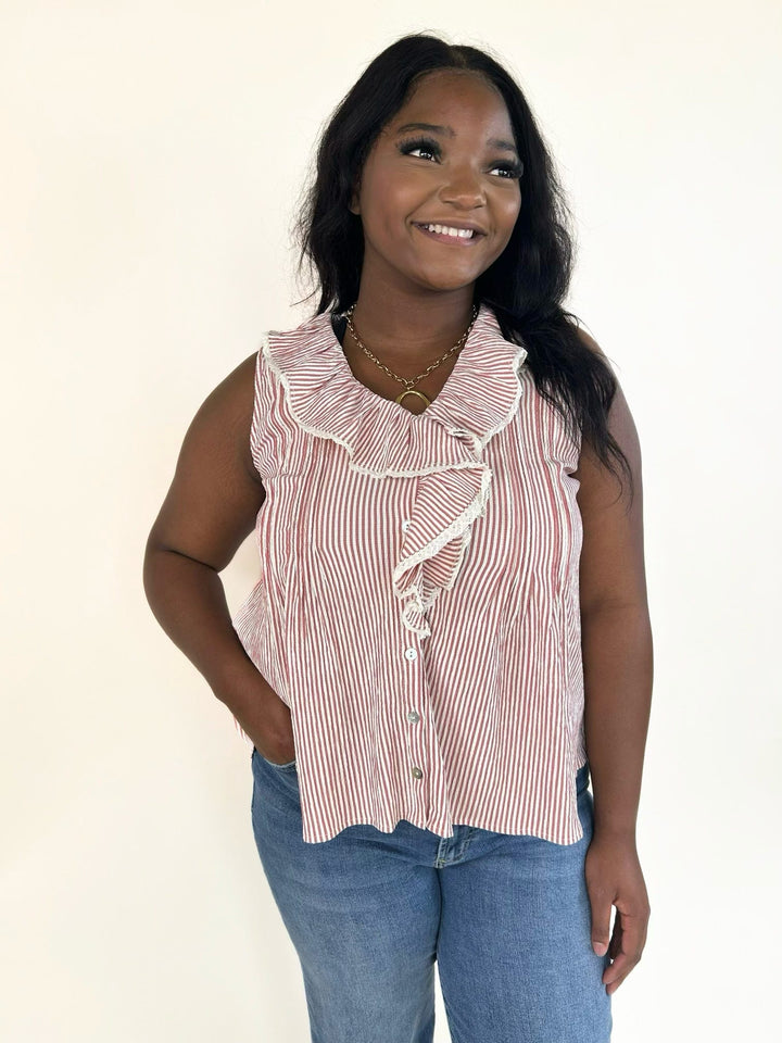 Sancia Stripe Sleeveless Top