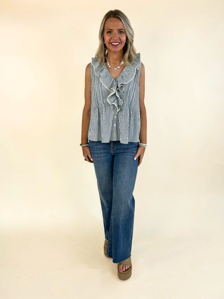 Sancia Stripe Sleeveless Top