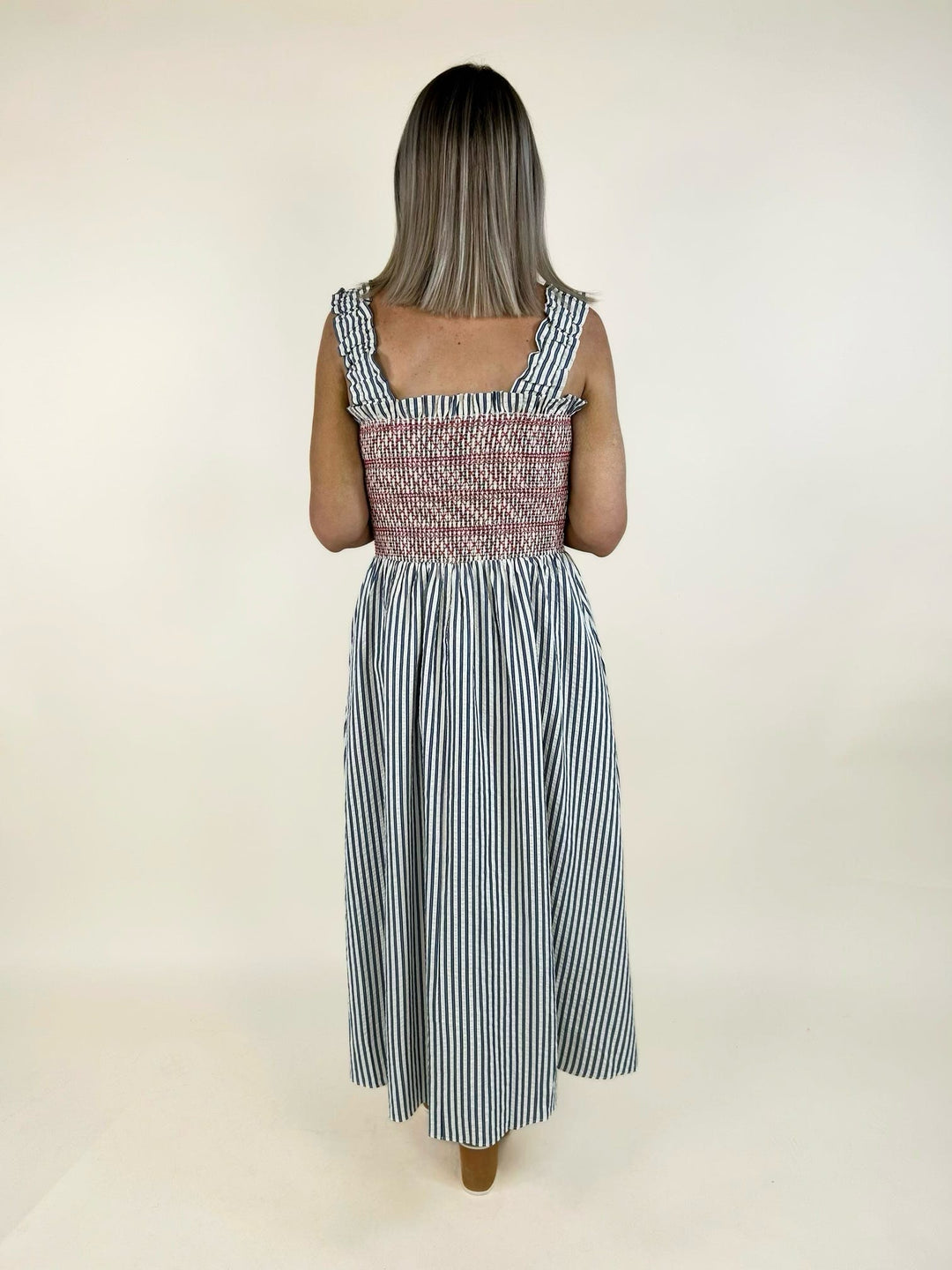 Strapped Strip Dress