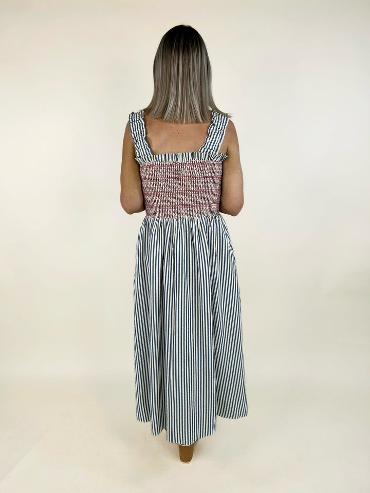 Strapped Strip Dress