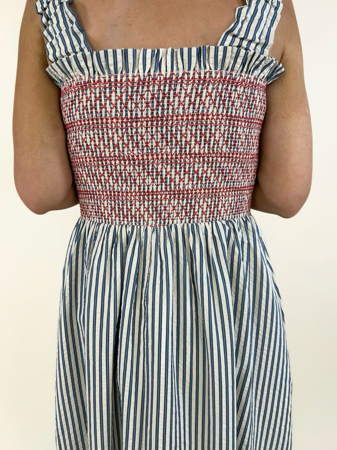 Strapped Strip Dress