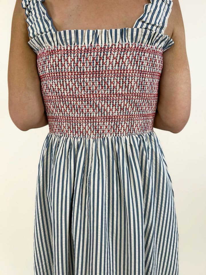 Strapped Strip Dress