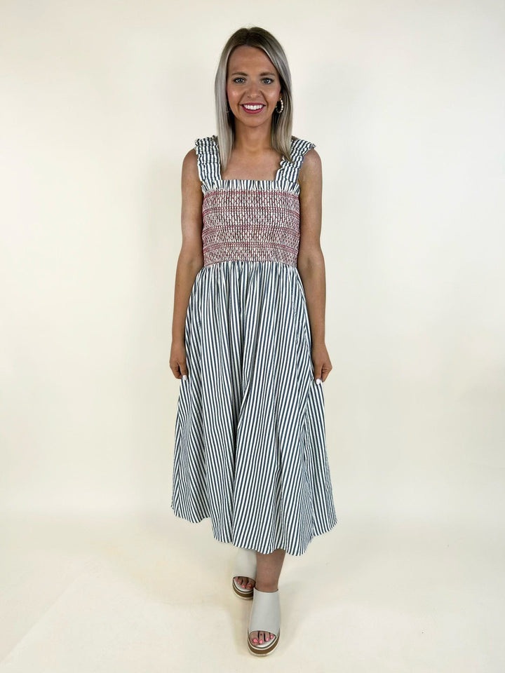 Strapped Strip Dress