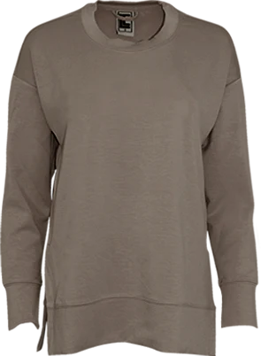 Modal Spandex High Low Crew Neck