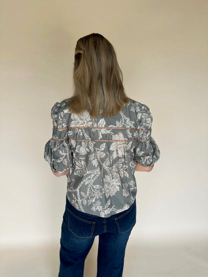 Willow Ruffle Floral Top
