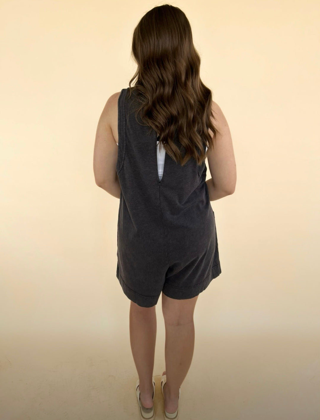 Hadley Cotton Poly Romper