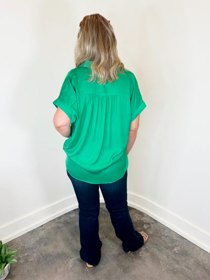 Kaia Collare Button Up Top
