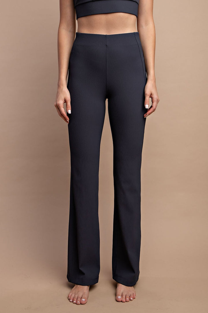 Brinley Nylon Rib Pintuck Leggings