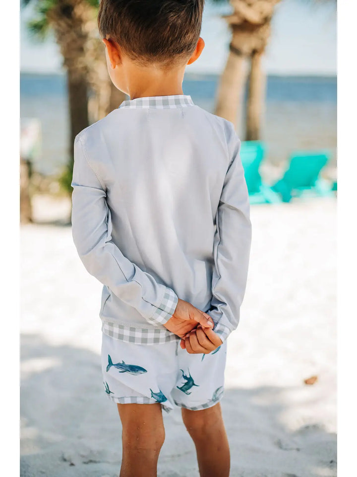 Grey Gingham - Rashguard