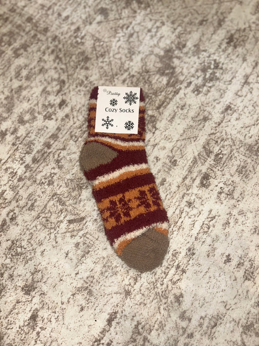 Thick Cozy Snowflake Pattern Socks