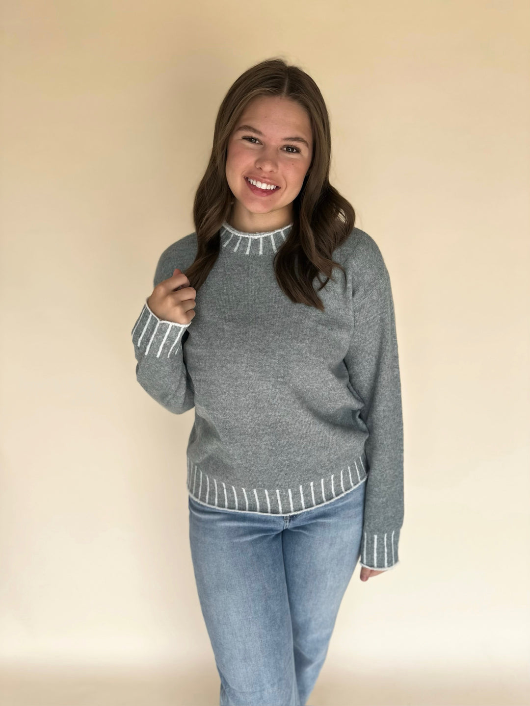 Grynn Blanket Stitch Pullover