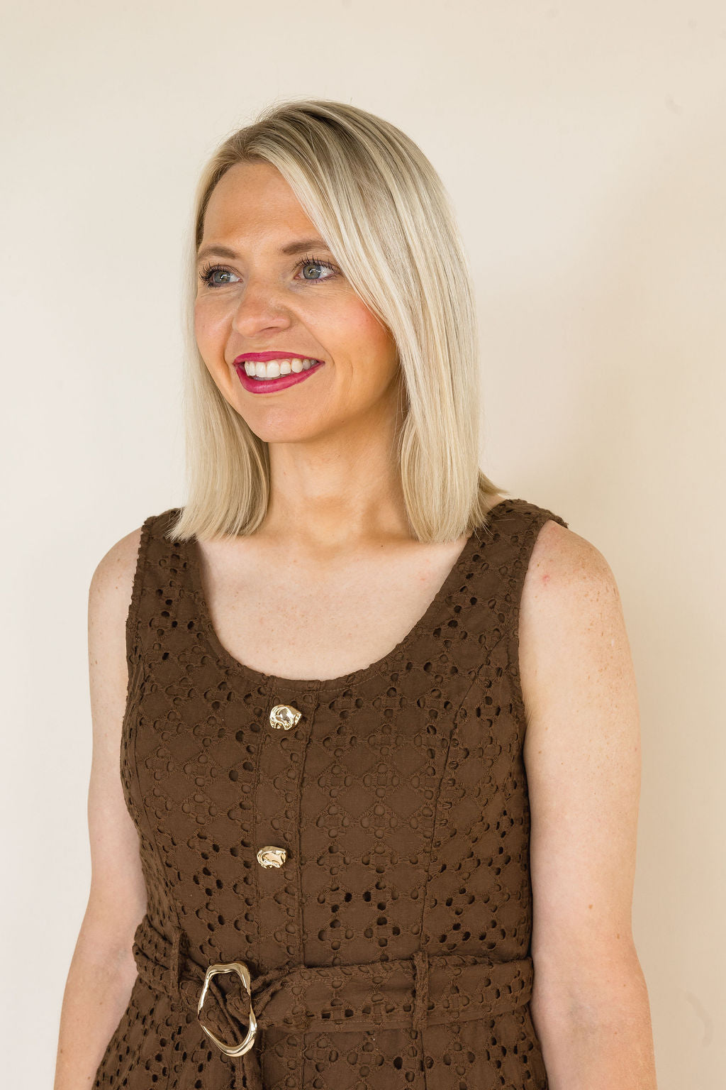 Fenna Solid Sleeveless Midi Dress