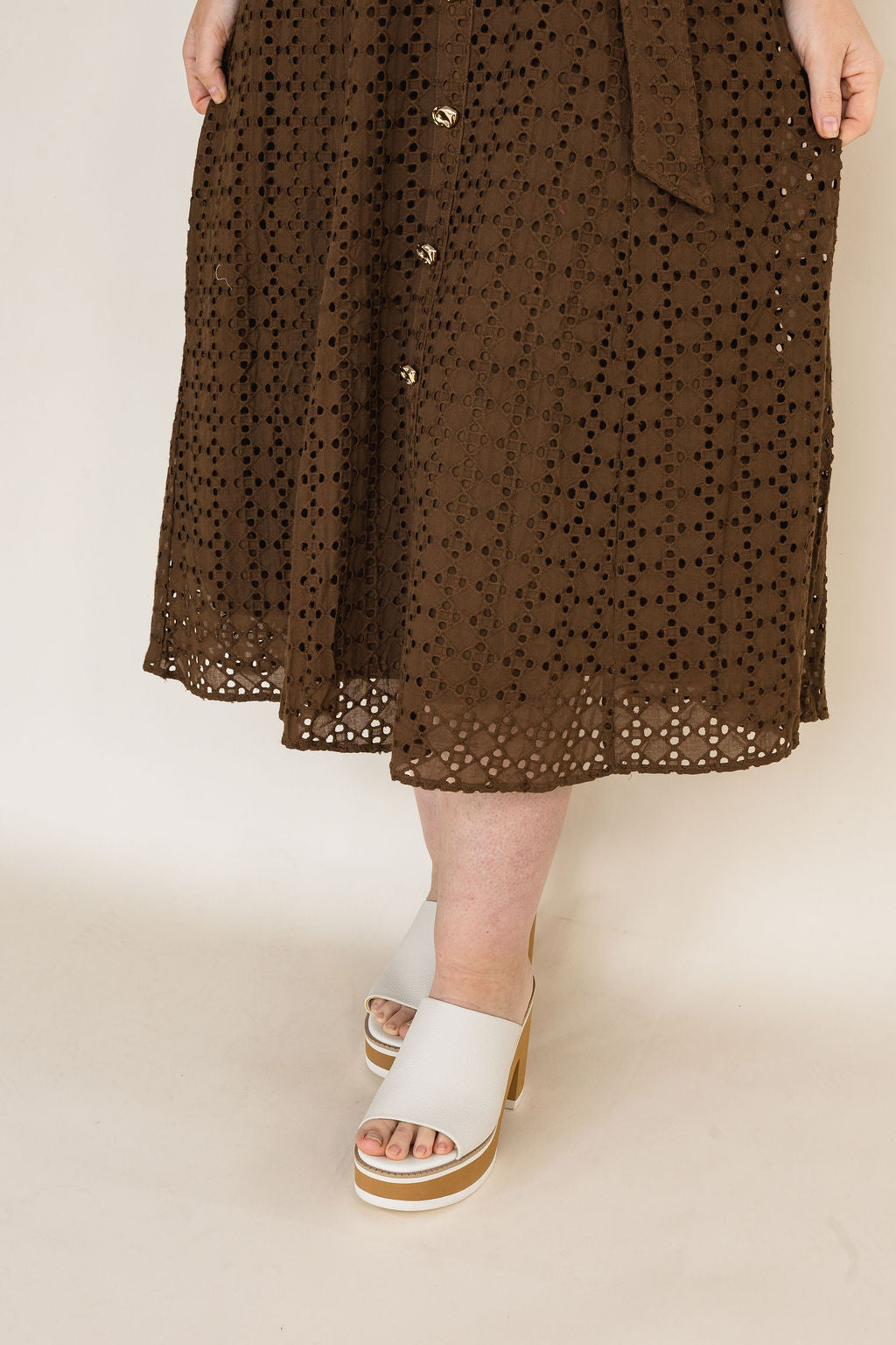 Fenna Solid Sleeveless Midi Dress