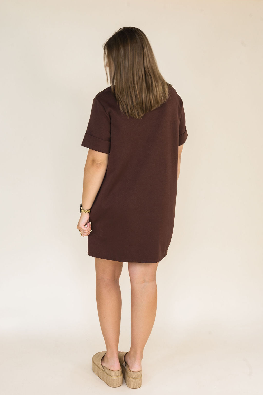 The Sutton Gold Button Polo Dress