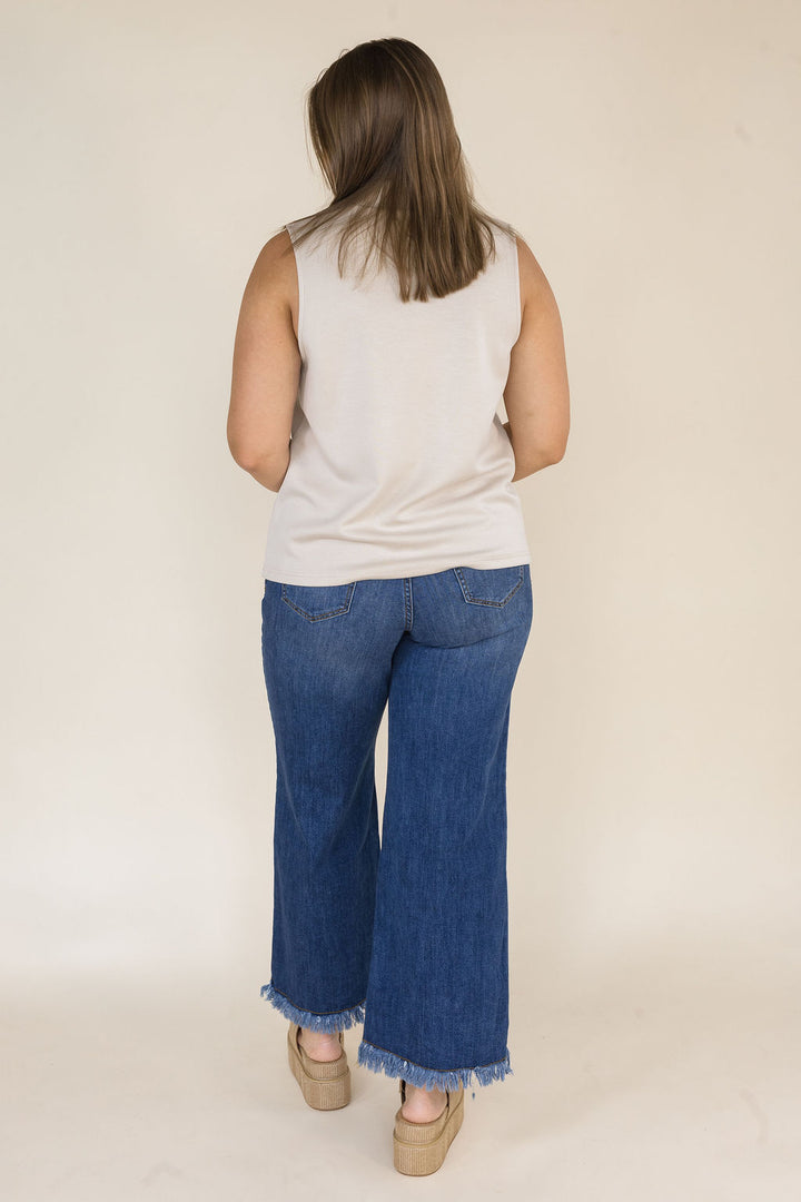 Coralie Mock Neck Sleeveless Top