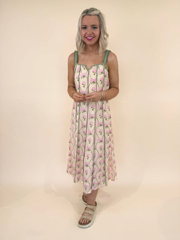 Elysia Thin Strap Floral Dress