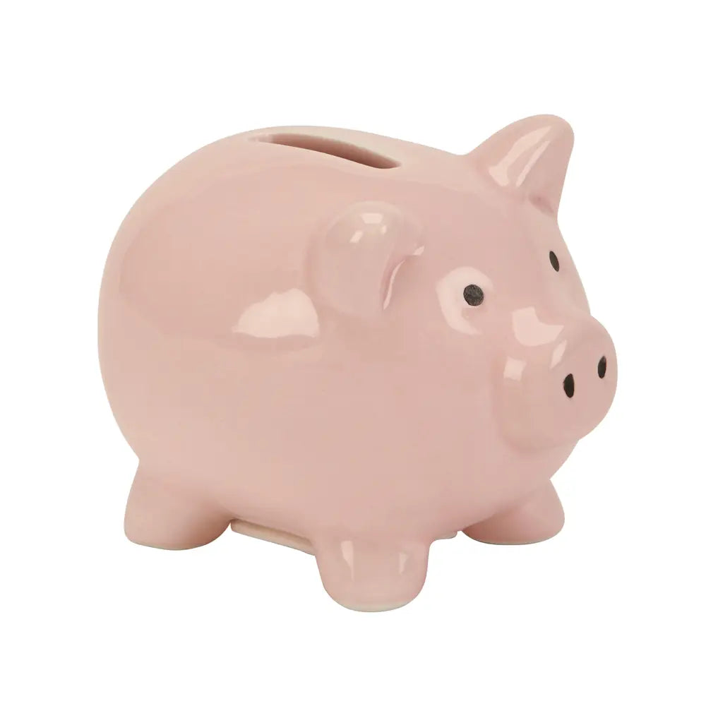 Small Pink Ceramic Pig Bank