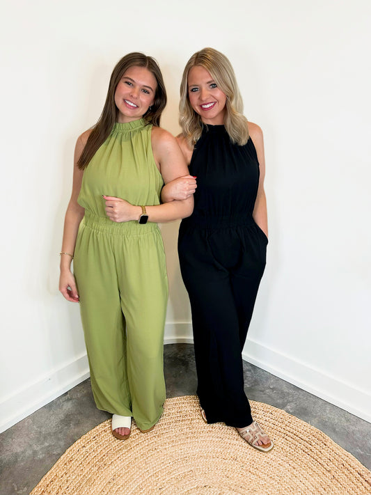 Halter Mock Neck Jumpsuit