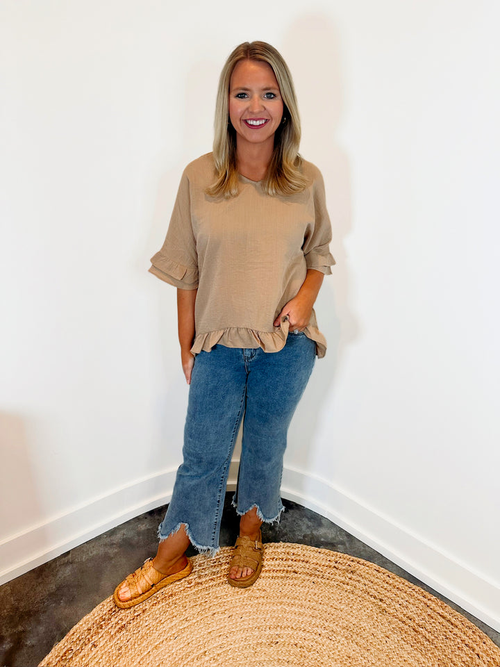 Carley Flowy Ruffle Top